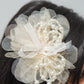 Elegant Tulle Hair Clip with Pearl Loops & Ribbon Bow Party & Wedding Hair Accessory
