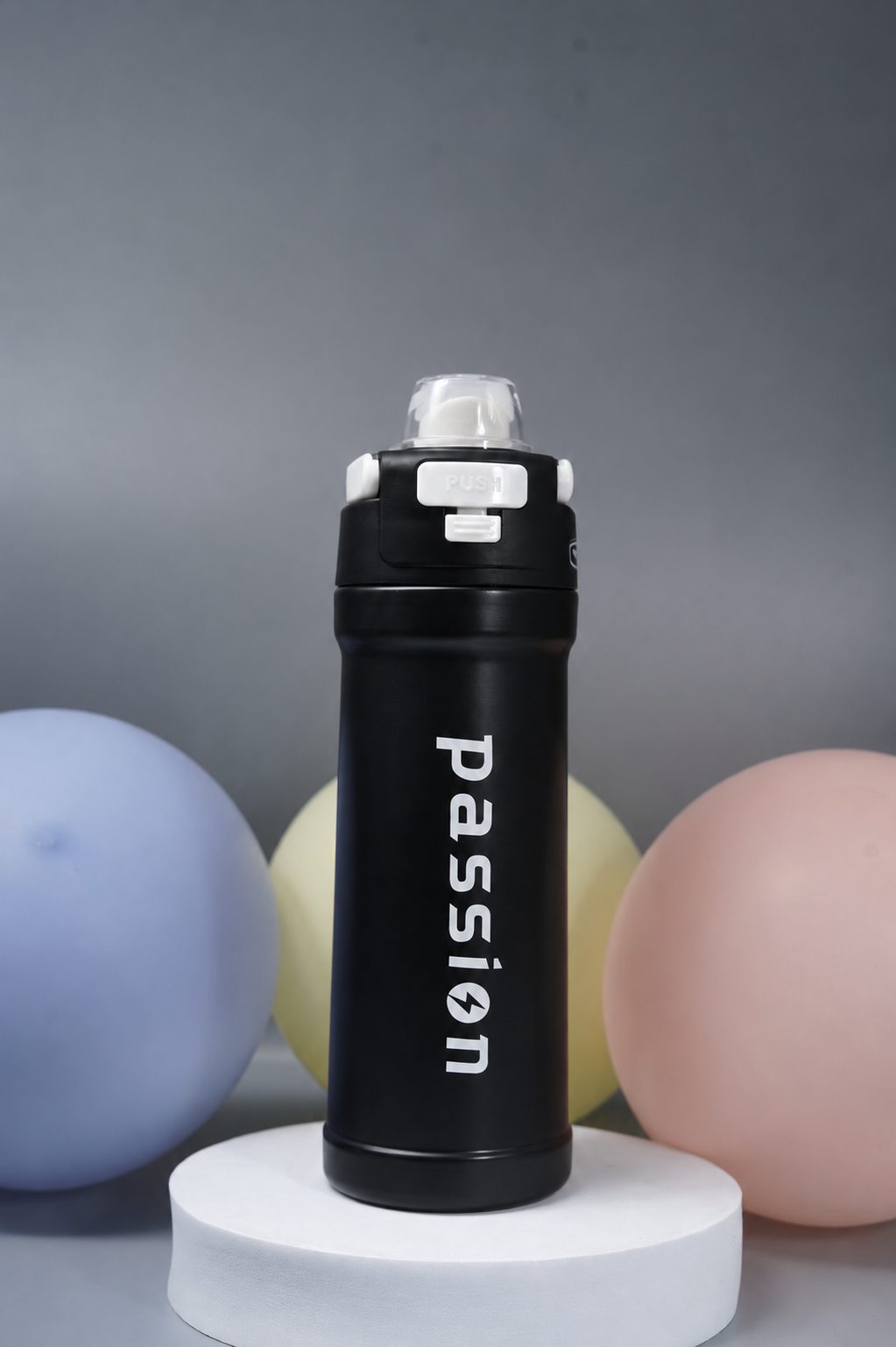 Steel Water Bottle with Flip-Lock Straw Lid (Passion)