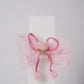 Glitter Bow Hair Clip with Pink Teddy & Pom-Poms Cute Party Hair Accessory for Girls