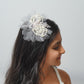 Elegant Tulle Hair Clip with Pearl Loops & Ribbon Bow Party & Wedding Hair Accessory