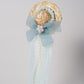 Vintage Mini Straw Hat Hair Clip with Lace, Pearls & Bow Cute Retro Hair Accessory