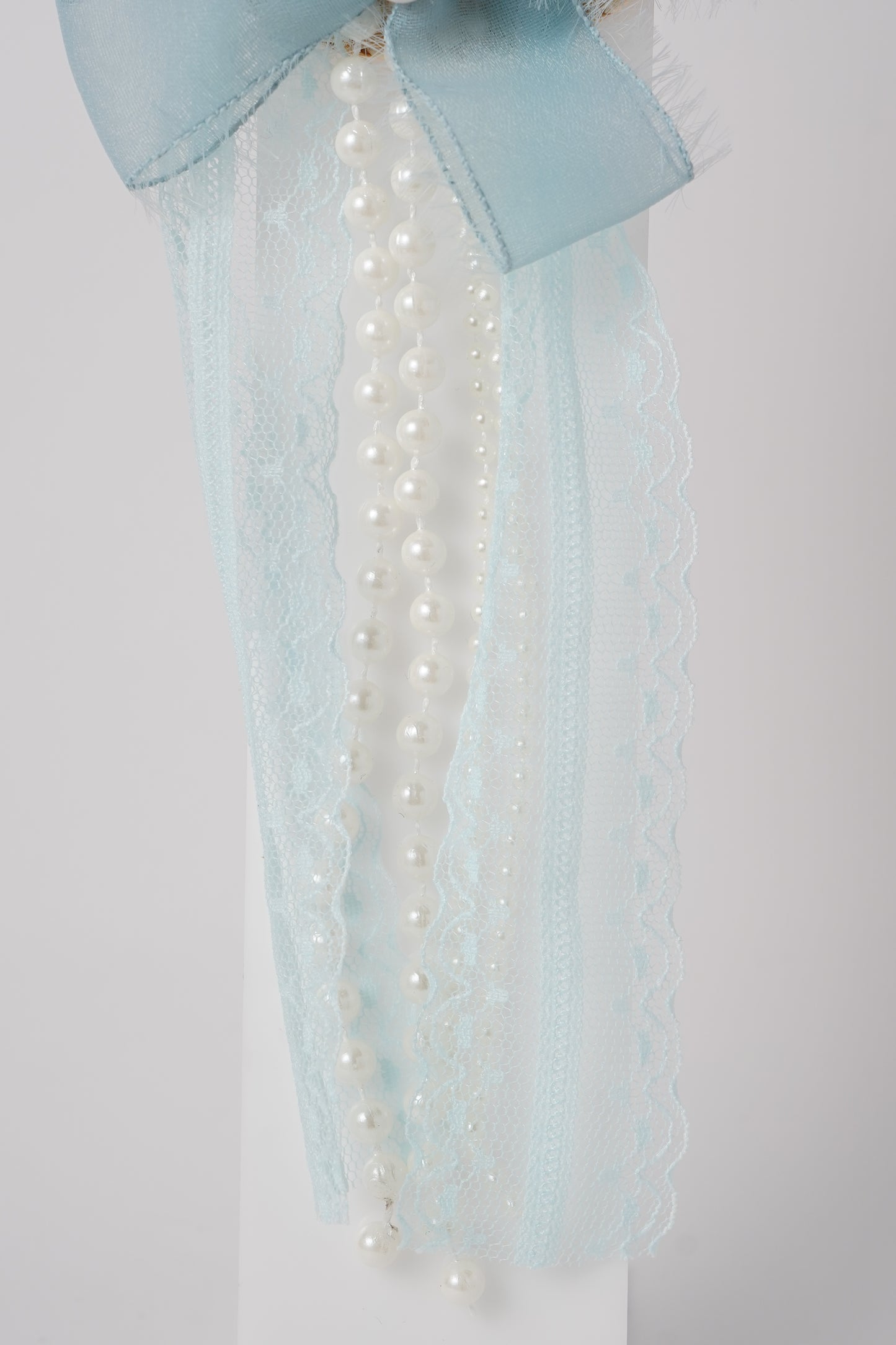 Vintage Mini Straw Hat Hair Clip with Lace, Pearls & Bow Cute Retro Hair Accessory