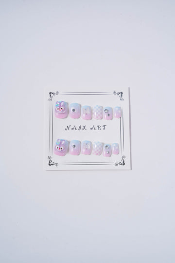 Pastel Bunny & Butterfly Nails
