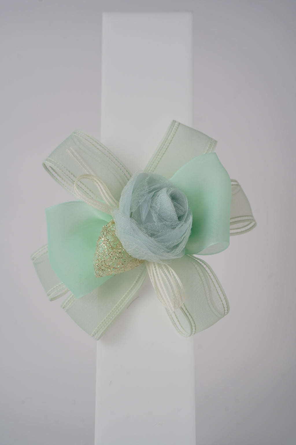Floral Alligator Clip with Ribbon Bow Stylish Hair Accessory for Girls