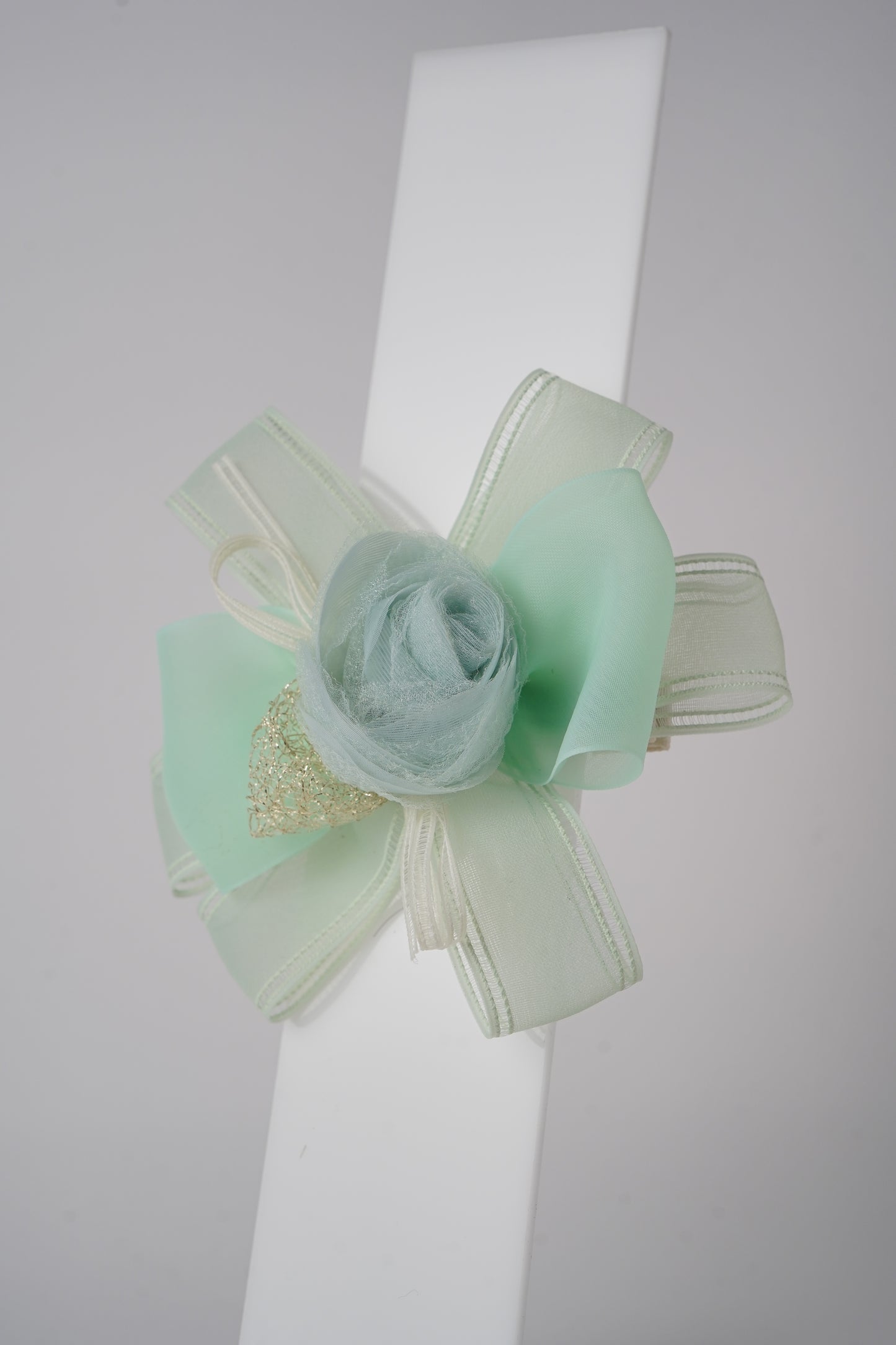 Floral Alligator Clip with Ribbon Bow Stylish Hair Accessory for Girls