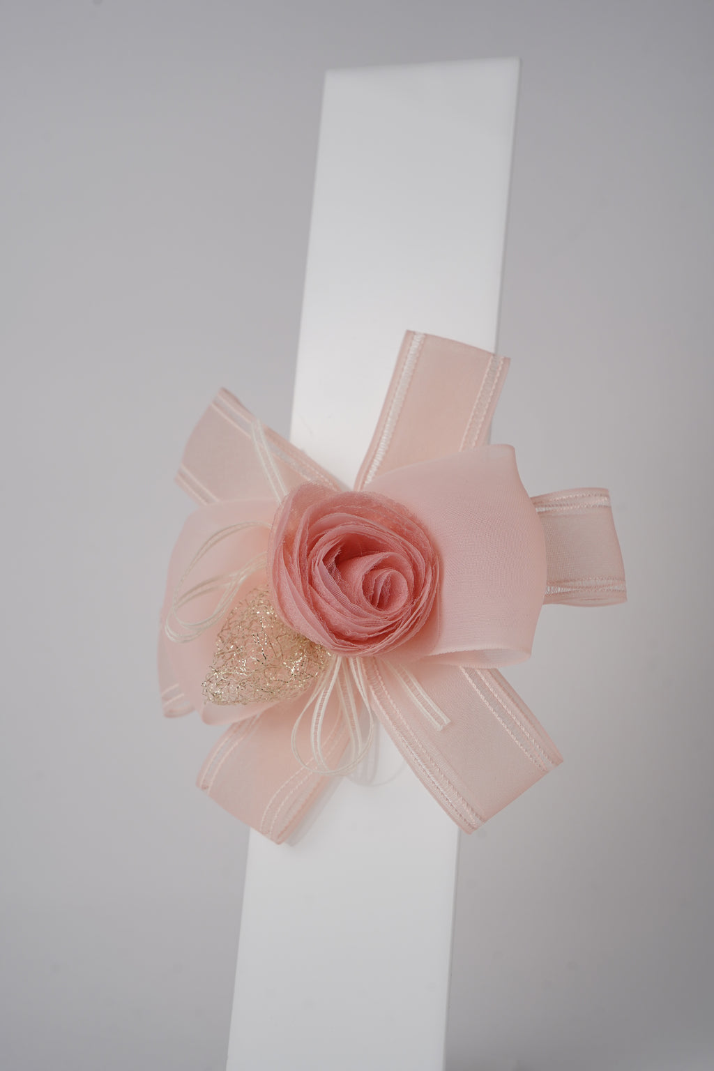 Floral Alligator Clip with Ribbon Bow Stylish Hair Accessory for Girls