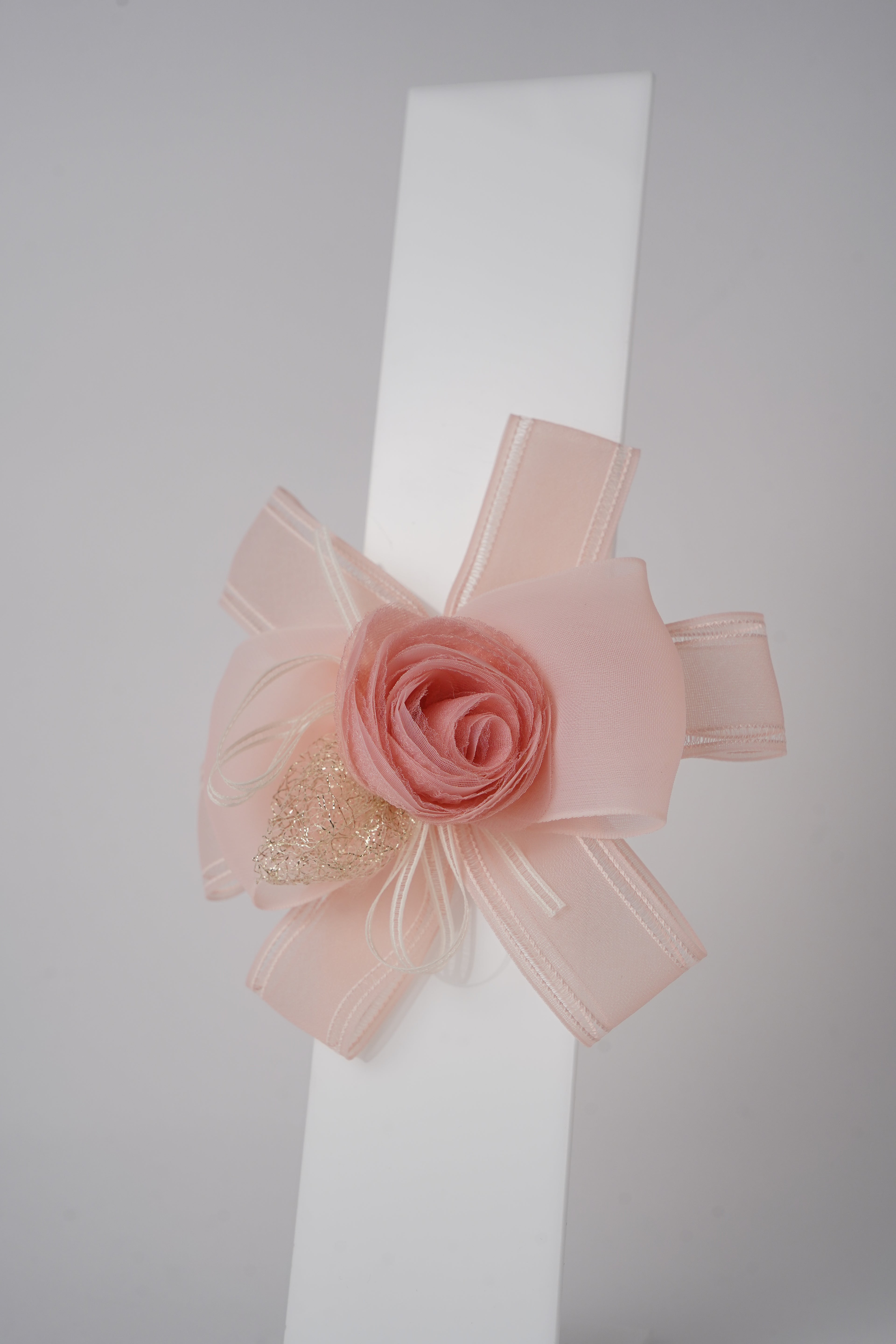 Floral Alligator Clip with Ribbon Bow Stylish Hair Accessory for Girls