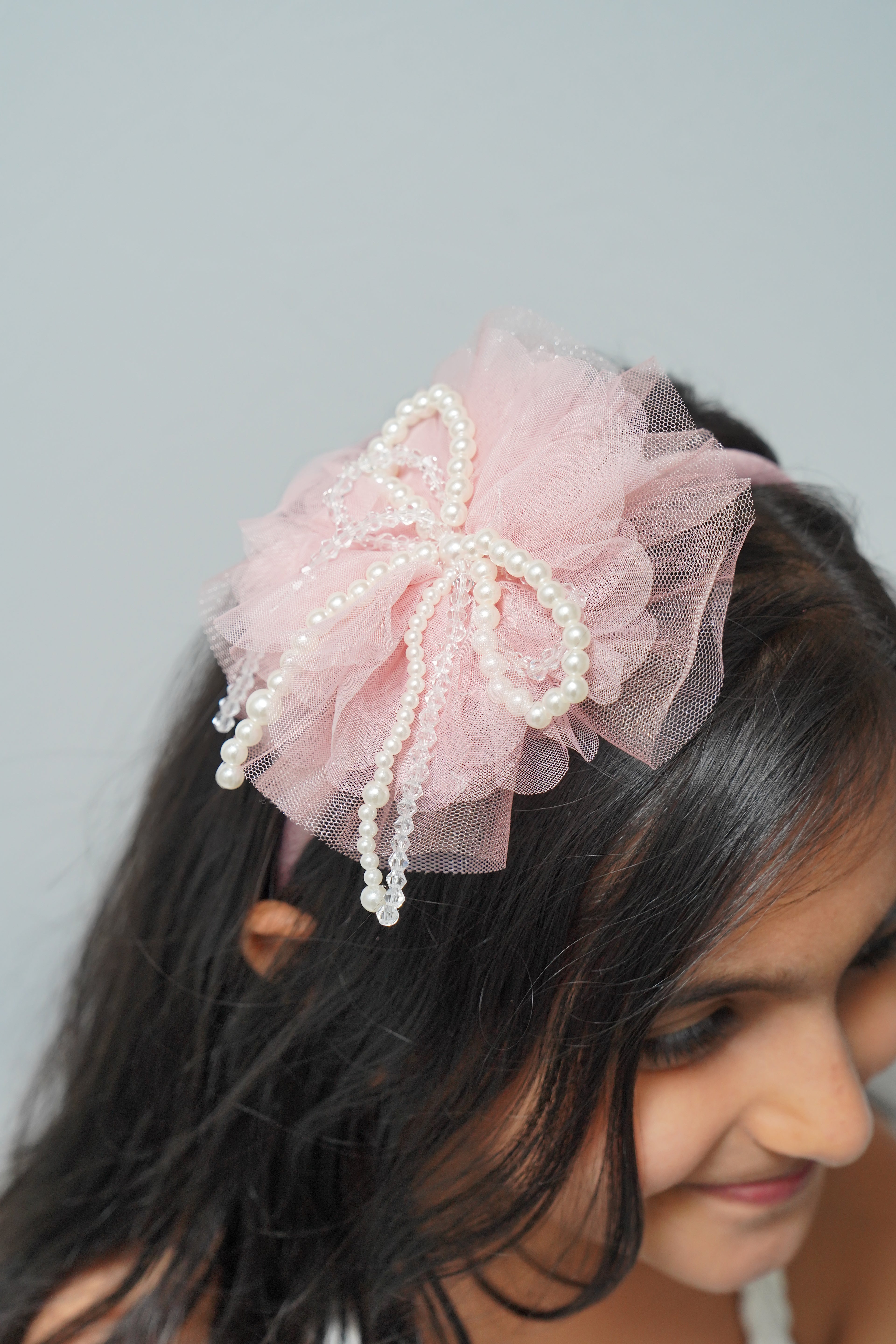 Pearl & Crystal Bow Hairband