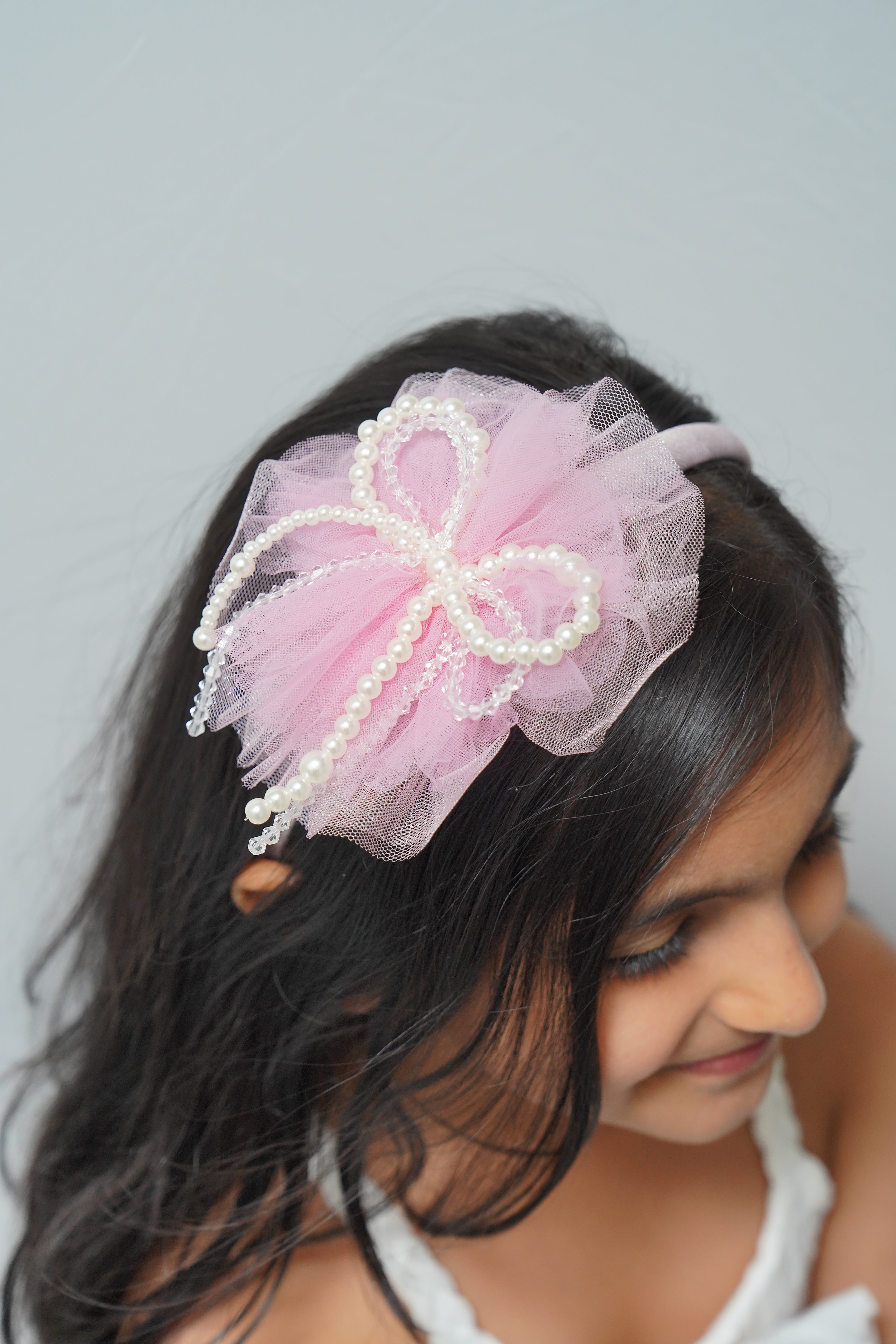 Pearl & Crystal Bow Hairband
