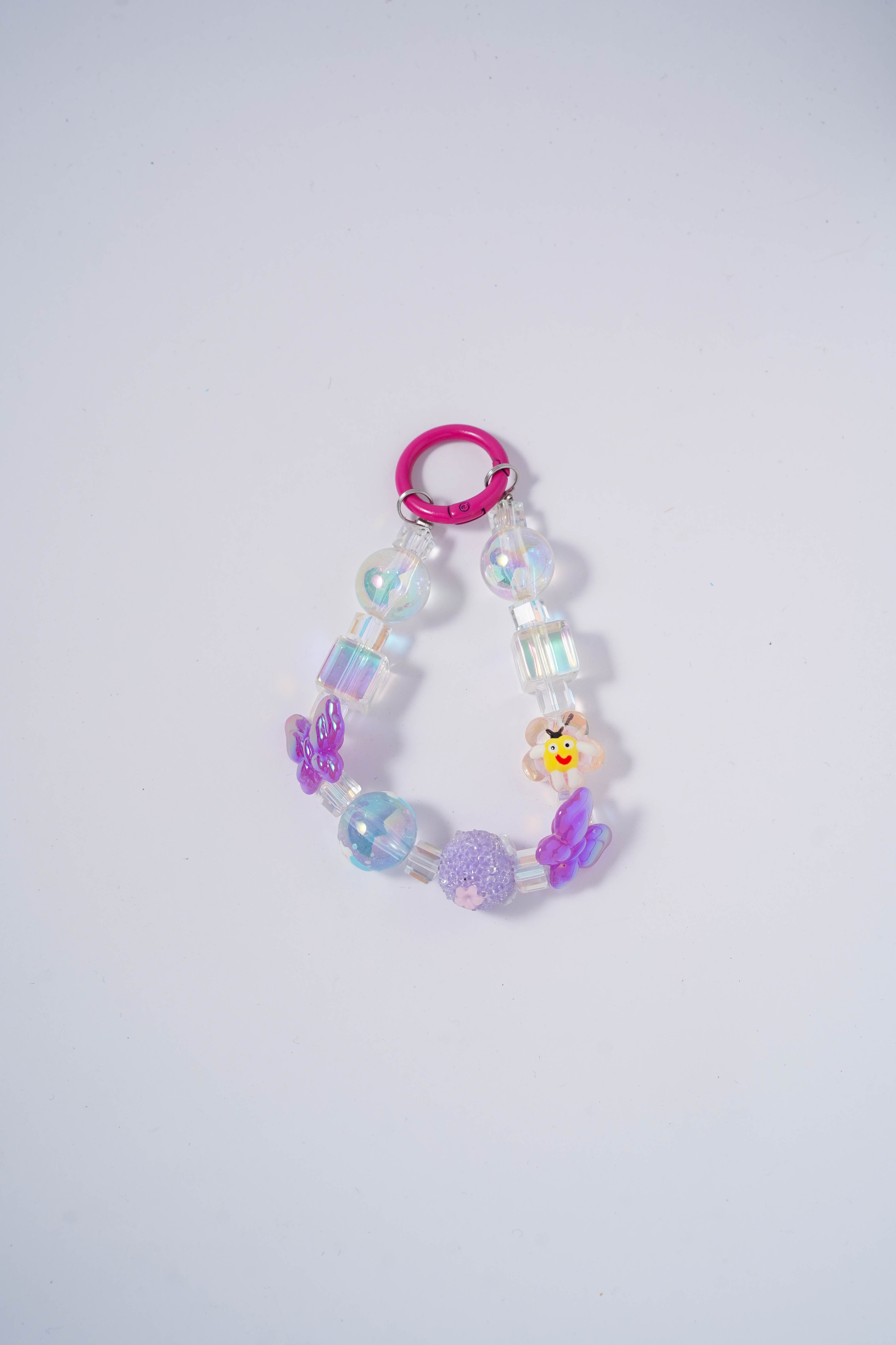 Bow & Crystal Beaded Phone Charm