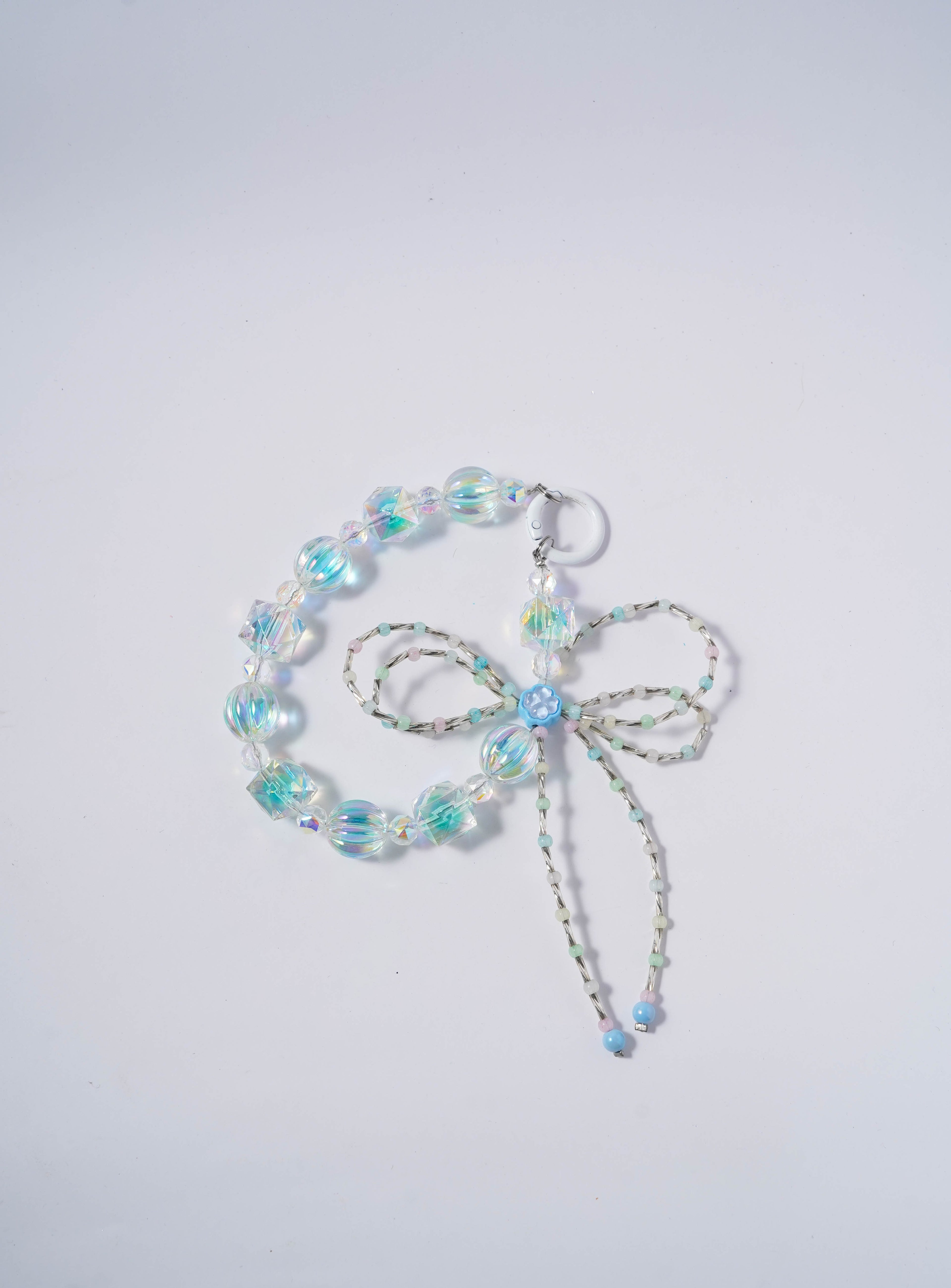 Rainbow Crystals Bow Charm
