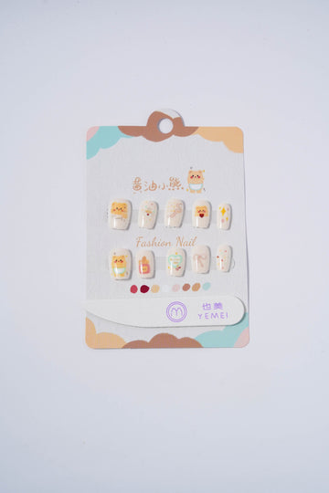 Teddy Coffee Design Nails