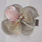 Floral Hairclip with Pearl & Crystal Embellishments Elegant Party Hair Accessory for Girls