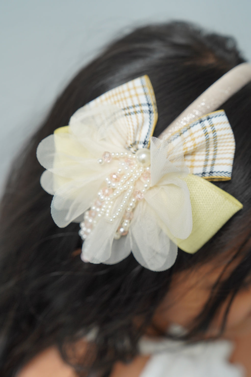 Plaid Bow Hairband